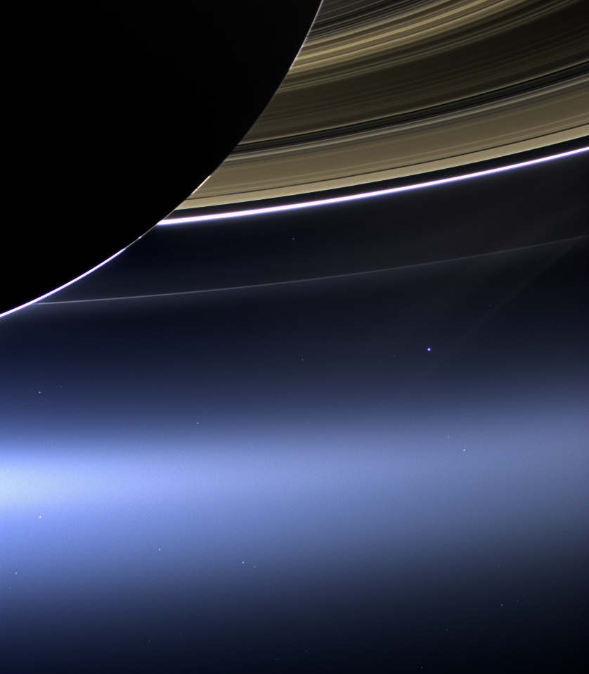 Earth as seen from Saturn